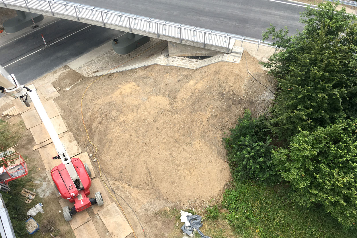 Rödl Referenz: Brücke Wiesentheid, Sanierungsarbeiten, Erneuerung der Brückenentwässerung